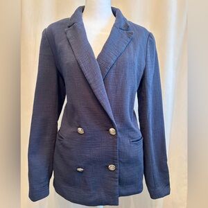 Banana Republic Navy Double-Breasted Blazer | Size 6
